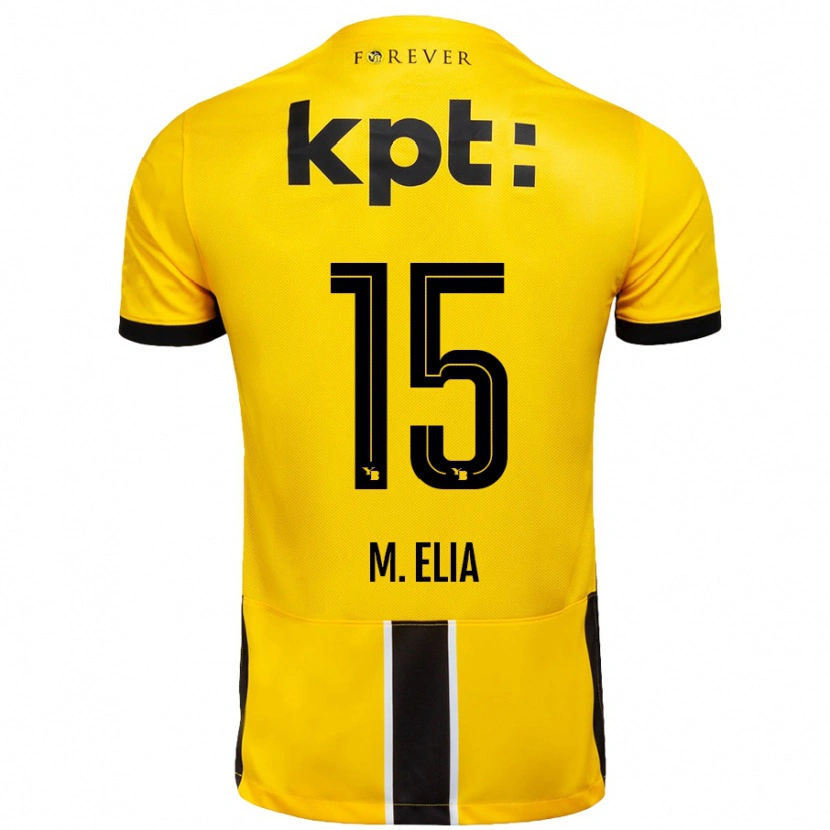 Danxen Bambino Maglia Meschack Elia #15 Giallo Nero Kit Gara Home 2024/25 Maglietta