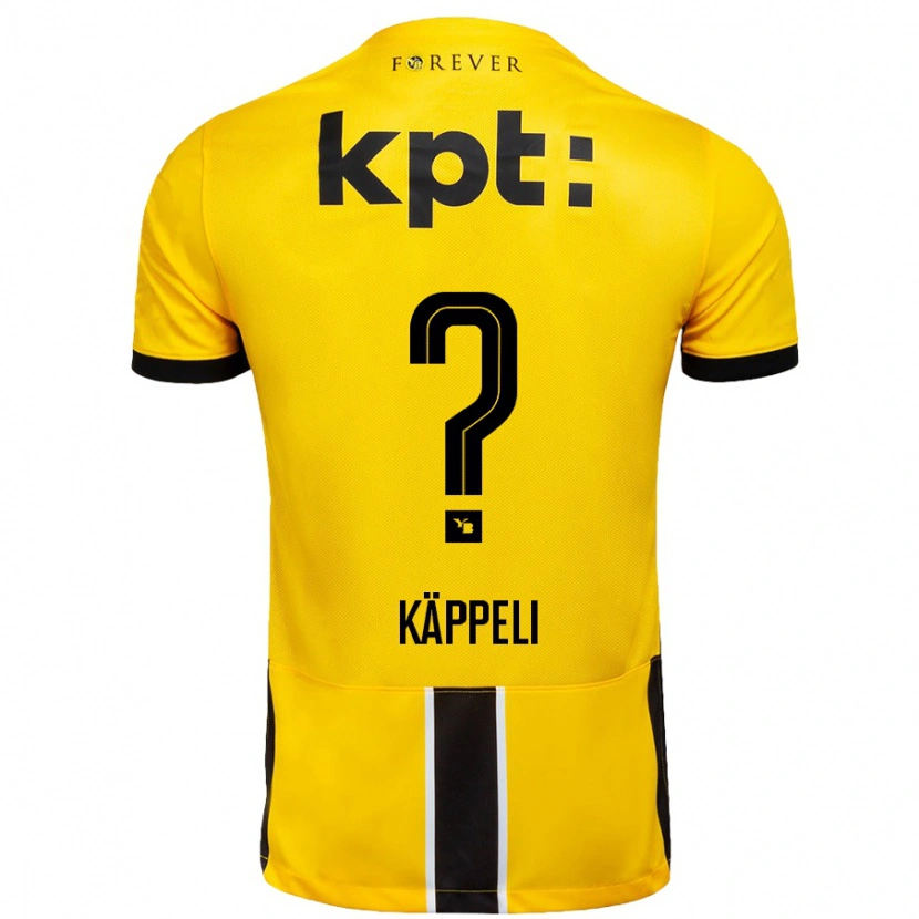 Danxen Bambino Maglia Cuno Käppeli #0 Giallo Nero Kit Gara Home 2024/25 Maglietta