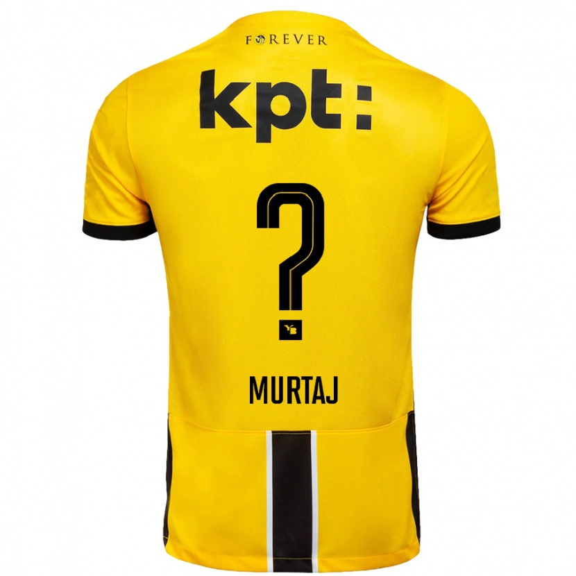 Danxen Bambino Maglia Auron Murtaj #0 Giallo Nero Kit Gara Home 2024/25 Maglietta
