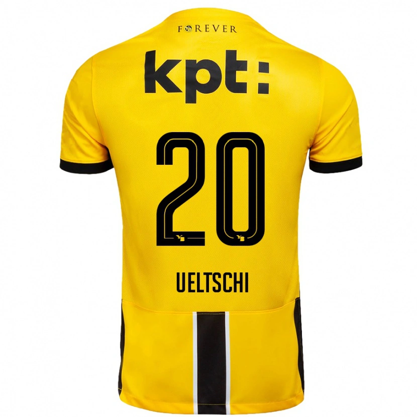 Danxen Bambino Maglia Rilana Ueltschi #20 Giallo Nero Kit Gara Home 2024/25 Maglietta