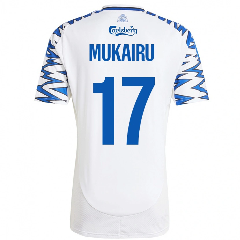 Danxen Bambino Maglia Paul Mukairu #17 Bianco Azzurro Kit Gara Home 2024/25 Maglietta