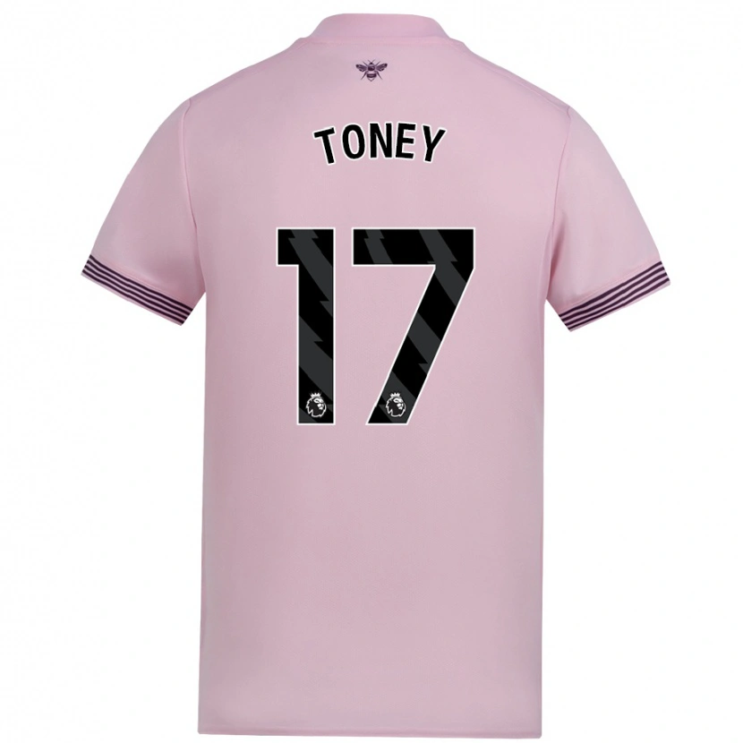 Danxen Bambino Maglia Ivan Toney #17 Rosa Kit Gara Away 2024/25 Maglietta