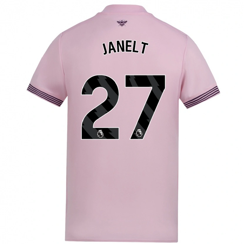 Danxen Bambino Maglia Vitaly Janelt #27 Rosa Kit Gara Away 2024/25 Maglietta