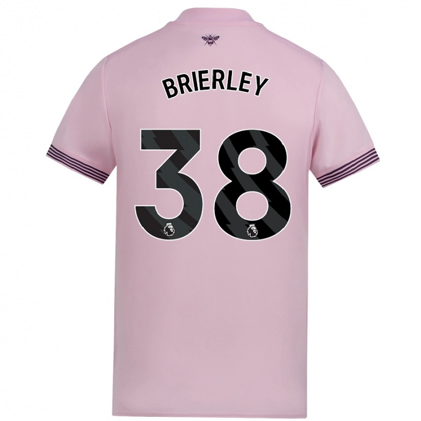 Danxen Bambino Maglia Ethan Brierley #38 Rosa Kit Gara Away 2024/25 Maglietta