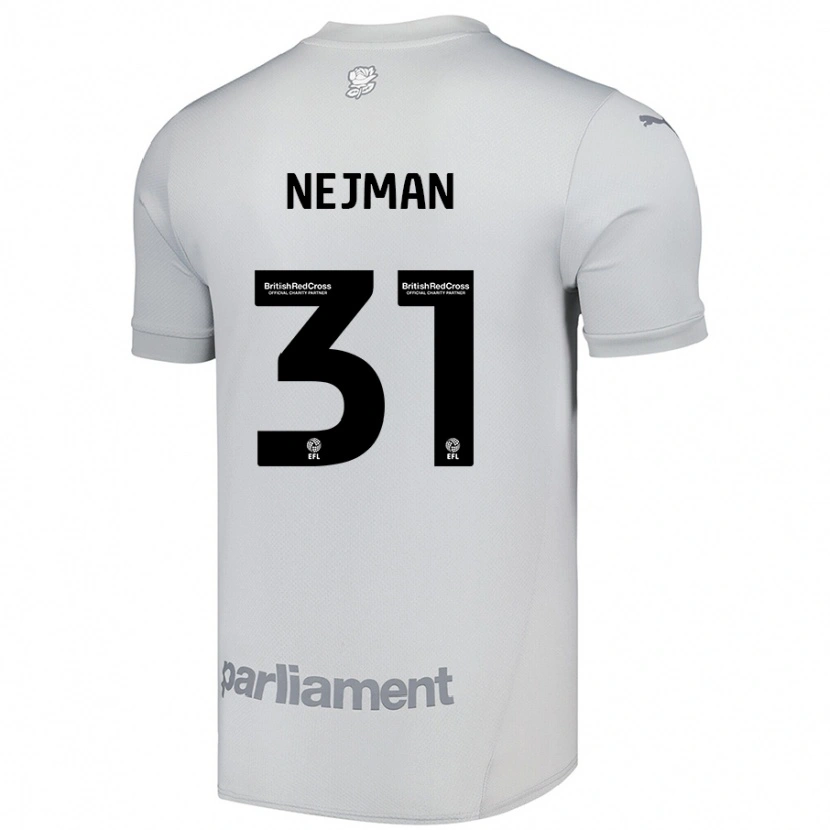 Danxen Bambino Maglia Harrison Nejman #31 Grigio Argento Kit Gara Away 2024/25 Maglietta