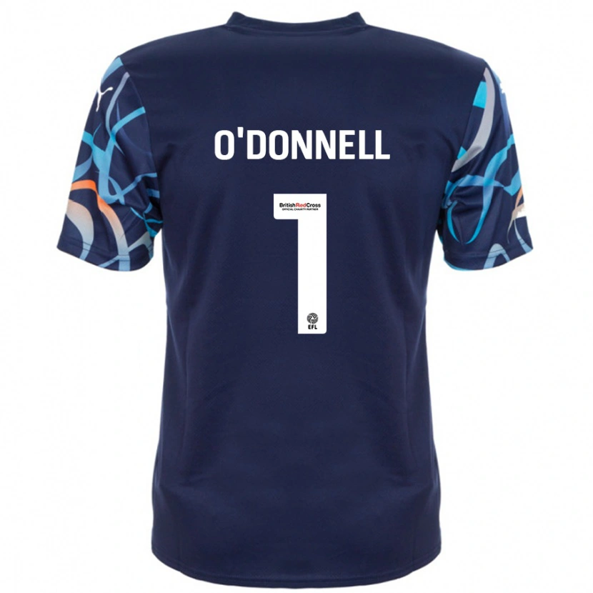 Danxen Bambino Maglia Richard O'donnell #1 Blu Navy Kit Gara Away 2024/25 Maglietta