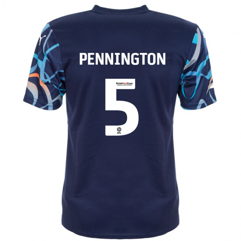 Danxen Bambino Maglia Matthew Pennington #5 Blu Navy Kit Gara Away 2024/25 Maglietta