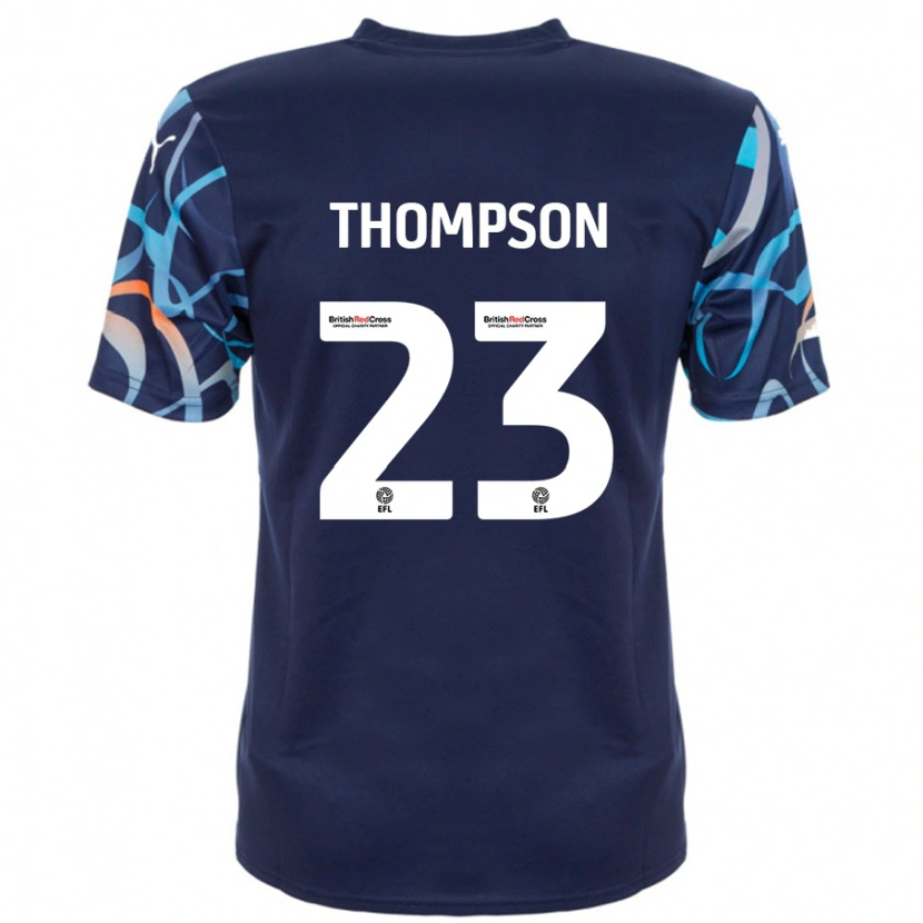 Danxen Bambino Maglia Dominic Thompson #23 Blu Navy Kit Gara Away 2024/25 Maglietta