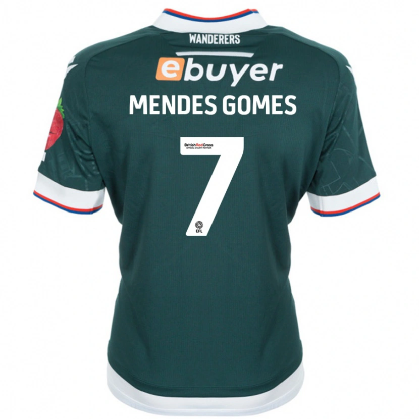 Danxen Bambino Maglia Carlos Mendes #7 Verde Scuro Kit Gara Away 2024/25 Maglietta
