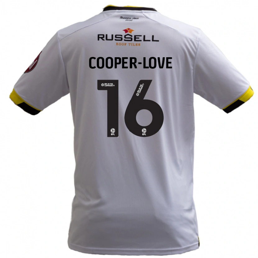 Danxen Bambino Maglia Jack Cooper-Love #16 Bianco Kit Gara Away 2024/25 Maglietta