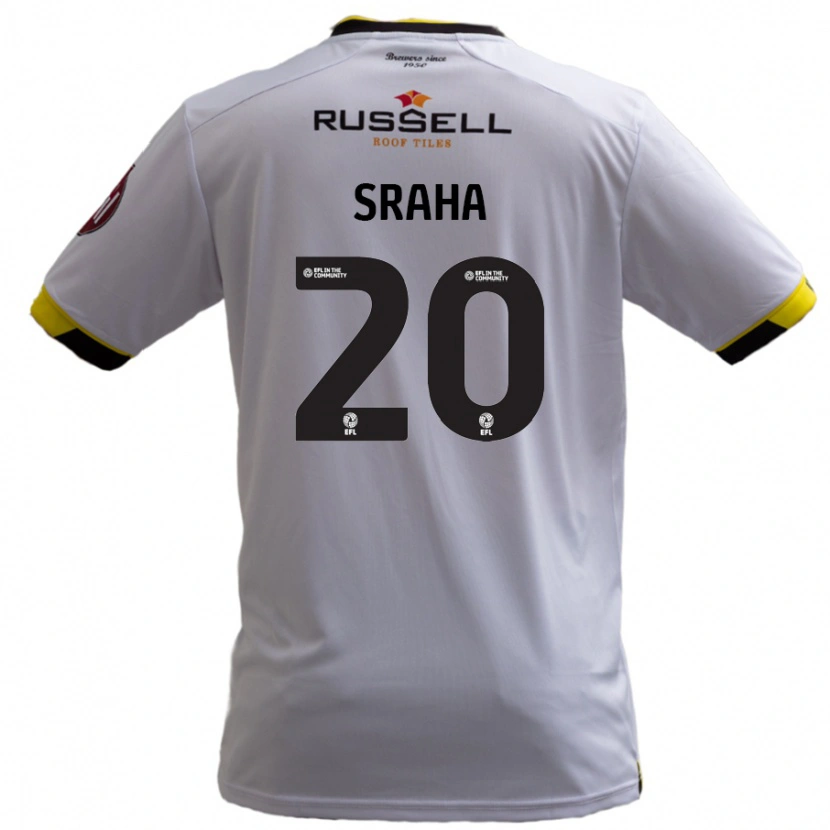 Danxen Bambino Maglia Jason Sraha #20 Bianco Kit Gara Away 2024/25 Maglietta