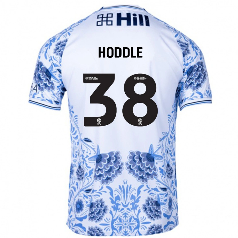 Danxen Bambino Maglia George Hoddle #38 Bianco Blu Kit Gara Away 2024/25 Maglietta