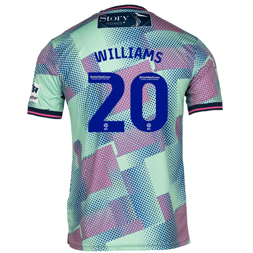Danxen Bambino Maglia Ben Williams #20 Verde Kit Gara Away 2024/25 Maglietta