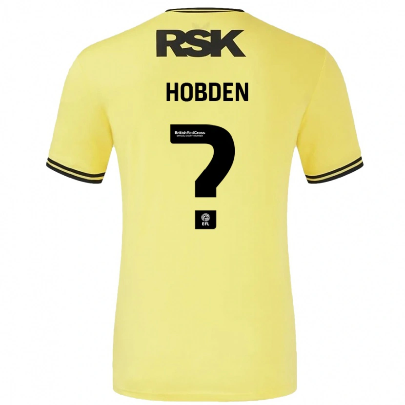 Danxen Bambino Maglia Ollie Hobden #0 Giallo Nero Kit Gara Away 2024/25 Maglietta