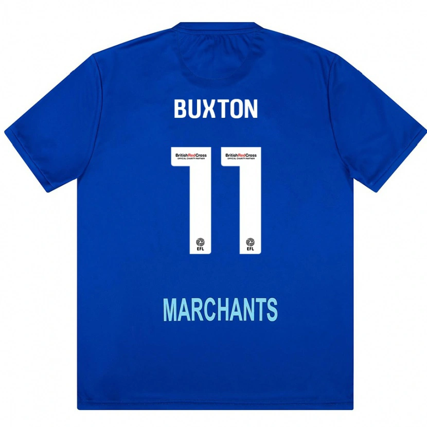 Danxen Bambino Maglia Charlotte Buxton #11 Verde Kit Gara Away 2024/25 Maglietta