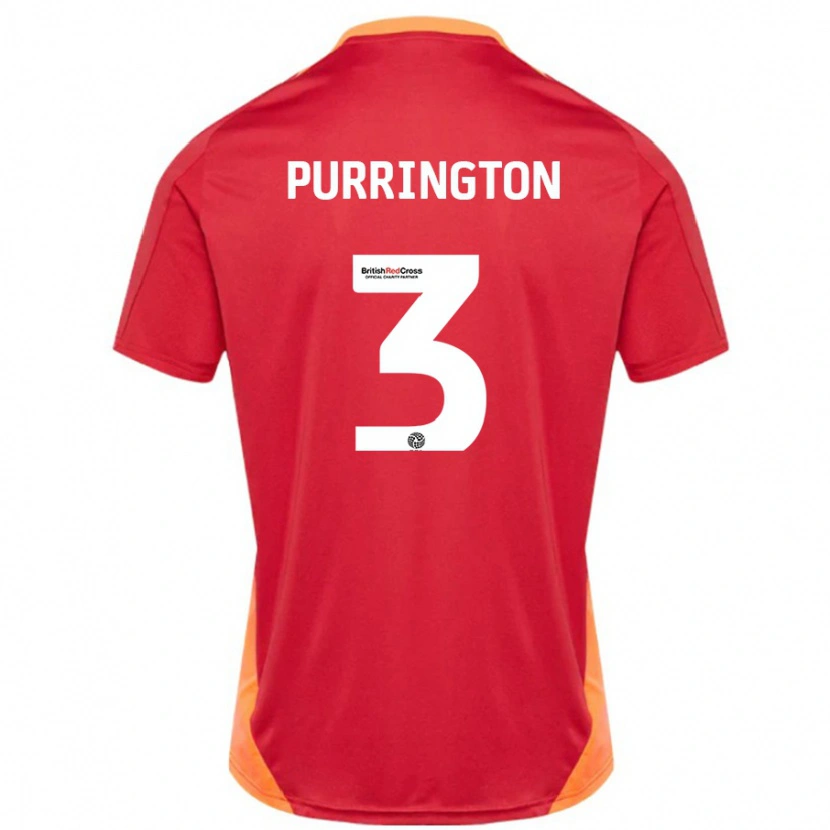 Danxen Bambino Maglia Ben Purrington #3 Blu Bianco Sporco Kit Gara Away 2024/25 Maglietta