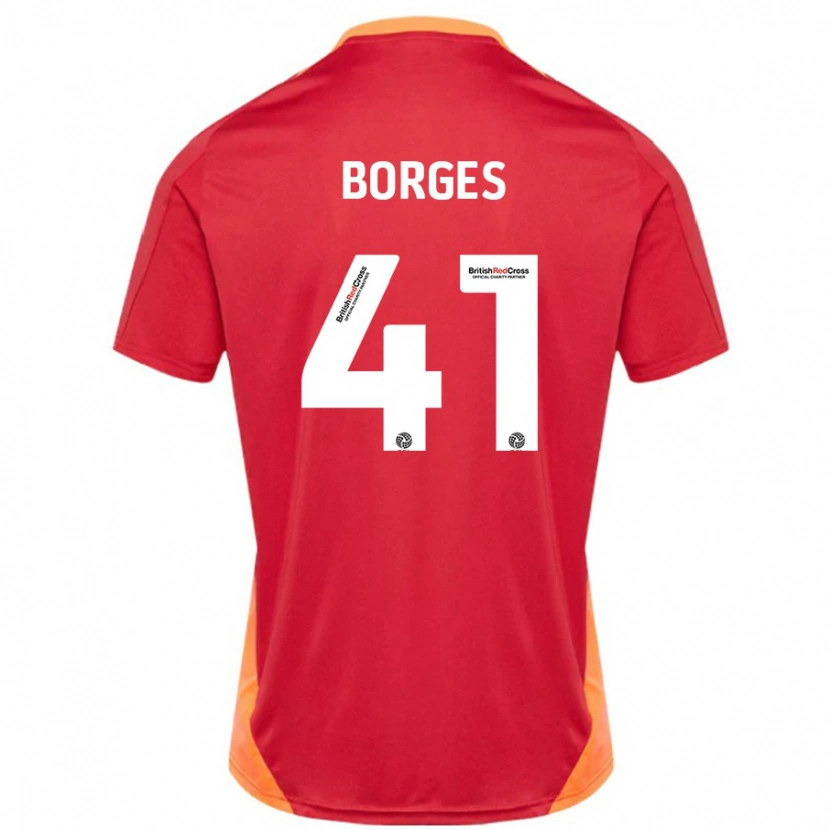Danxen Bambino Maglia Pedro Borges #41 Blu Bianco Sporco Kit Gara Away 2024/25 Maglietta
