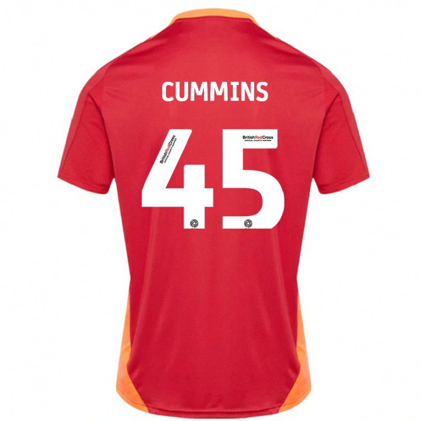 Danxen Bambino Maglia Charlie Cummins #45 Blu Bianco Sporco Kit Gara Away 2024/25 Maglietta