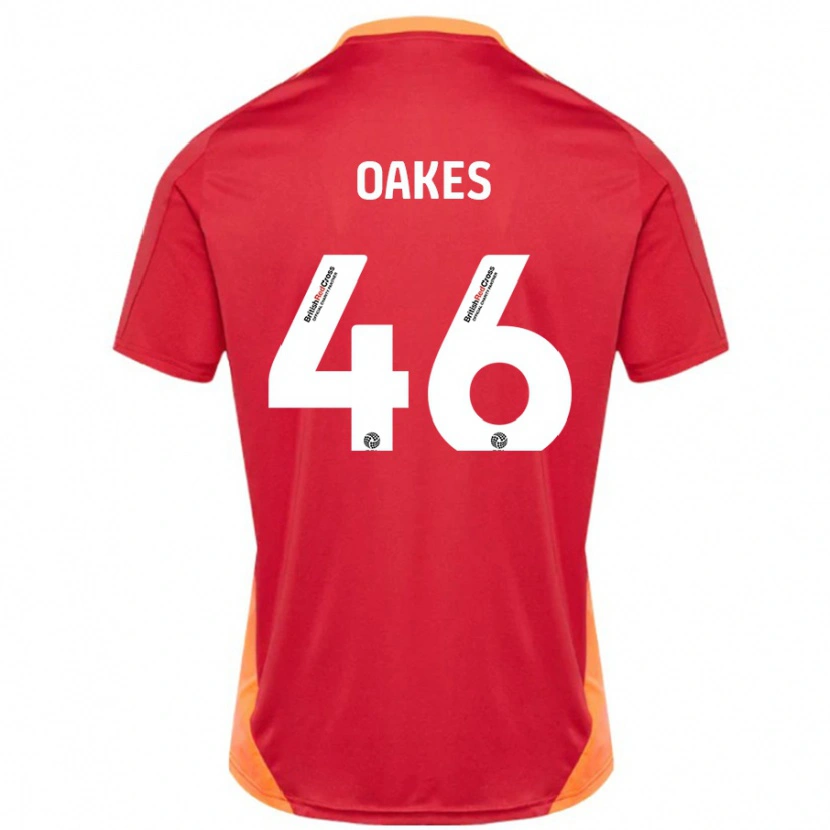 Danxen Bambino Maglia Liam Oakes #46 Blu Bianco Sporco Kit Gara Away 2024/25 Maglietta