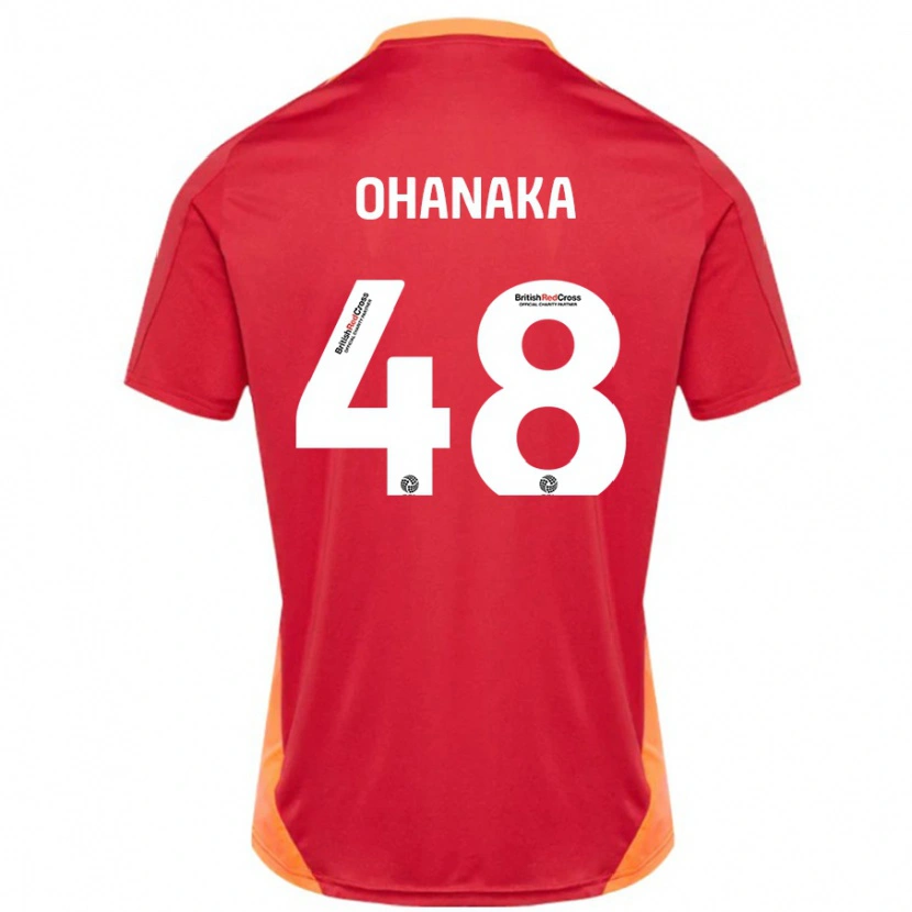 Danxen Bambino Maglia Santino Ohanaka #48 Blu Bianco Sporco Kit Gara Away 2024/25 Maglietta