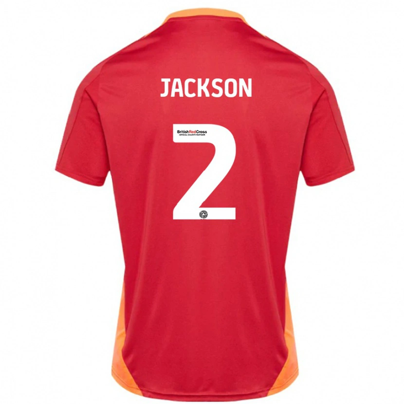 Danxen Bambino Maglia Bow Jackson #2 Blu Bianco Sporco Kit Gara Away 2024/25 Maglietta