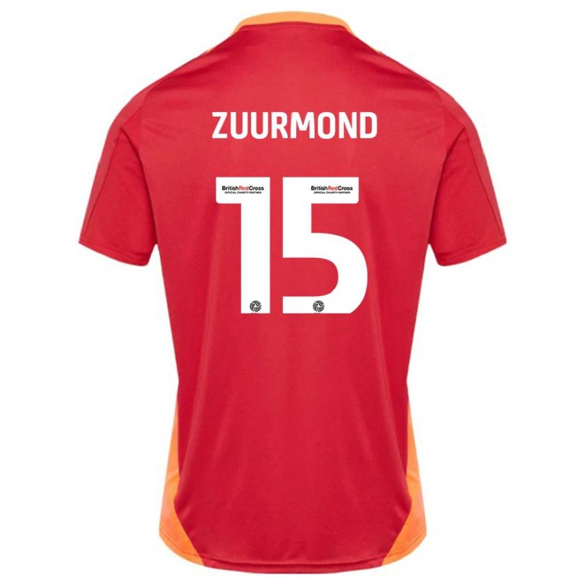 Danxen Bambino Maglia Ishbel Zuurmond #15 Blu Bianco Sporco Kit Gara Away 2024/25 Maglietta
