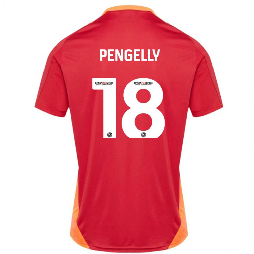 Danxen Bambino Maglia Connie Pengelly #18 Blu Bianco Sporco Kit Gara Away 2024/25 Maglietta