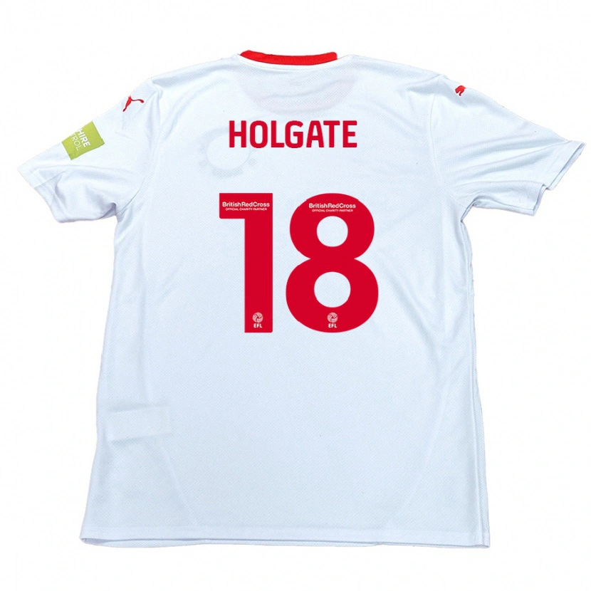 Danxen Bambino Maglia Harrison Holgate #18 Bianco Kit Gara Away 2024/25 Maglietta