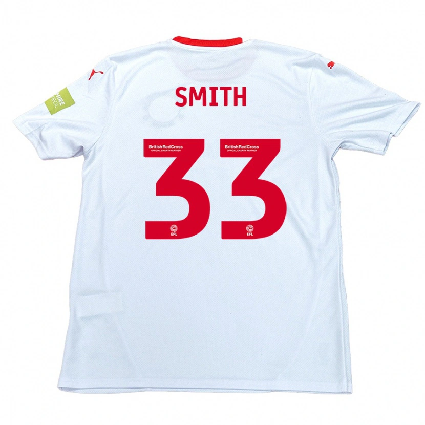 Danxen Bambino Maglia Pele Smith #33 Bianco Kit Gara Away 2024/25 Maglietta