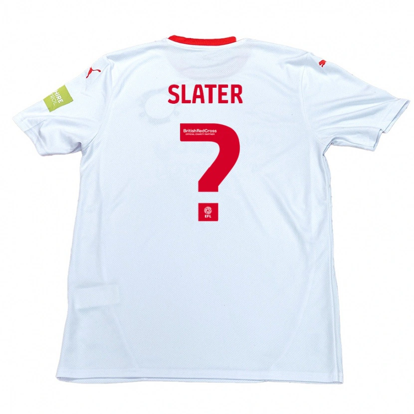 Danxen Bambino Maglia Adham Slater #0 Bianco Kit Gara Away 2024/25 Maglietta