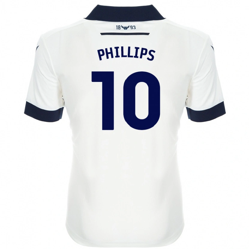 Danxen Bambino Maglia Matt Phillips #10 Bianco Blu Navy Kit Gara Away 2024/25 Maglietta