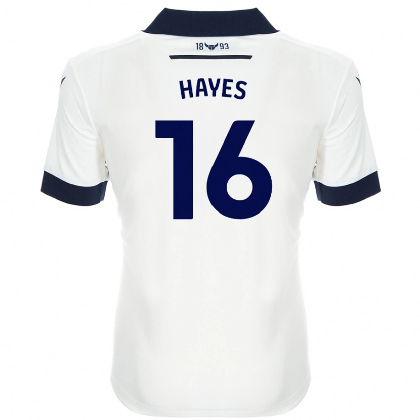 Danxen Bambino Maglia Georgia Hayes #16 Bianco Blu Navy Kit Gara Away 2024/25 Maglietta