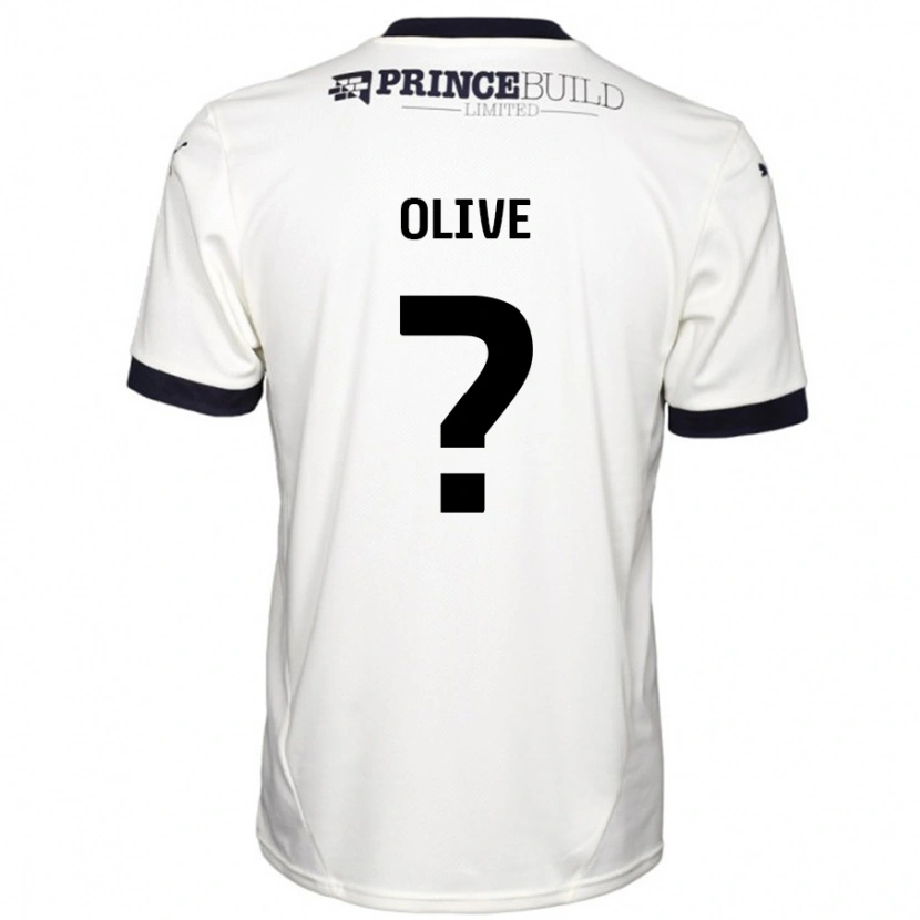Danxen Bambino Maglia Daniel Olive #0 Bianco Sporco Nero Kit Gara Away 2024/25 Maglietta