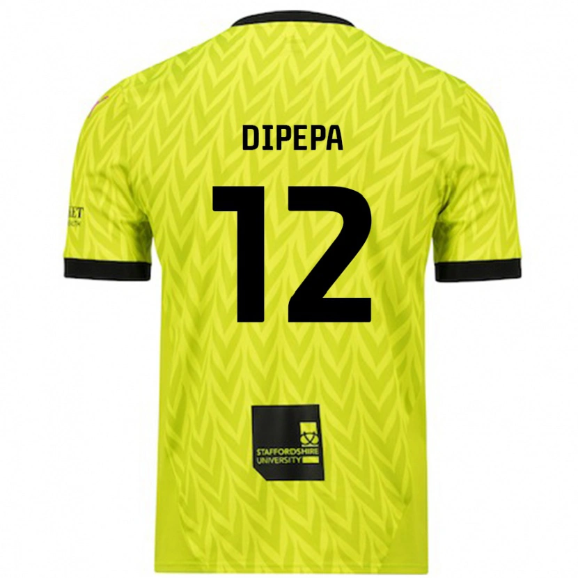Danxen Bambino Maglia Baylee Dipepa #12 Verde Fluorescente Kit Gara Away 2024/25 Maglietta