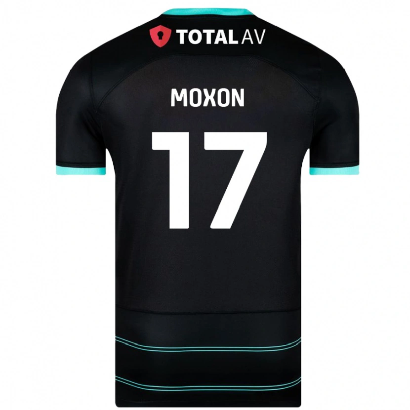 Danxen Bambino Maglia Owen Moxon #17 Nero Kit Gara Away 2024/25 Maglietta