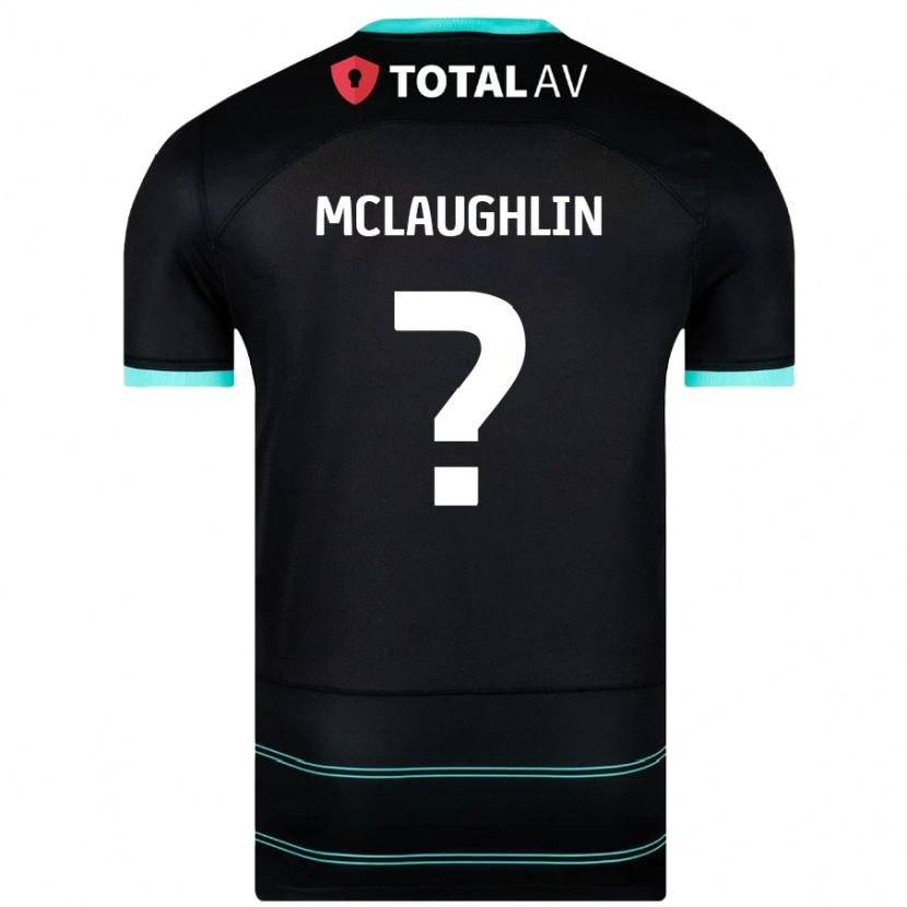 Danxen Bambino Maglia Erin Mclaughlin #0 Nero Kit Gara Away 2024/25 Maglietta