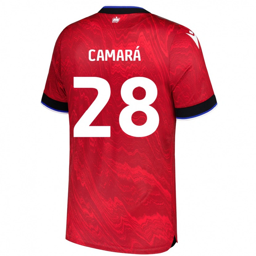 Danxen Bambino Maglia Mamadi Camará #28 Rosso Nero Kit Gara Away 2024/25 Maglietta
