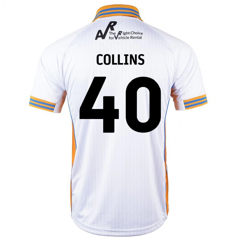 Danxen Bambino Maglia Jude Collins #40 Bianco Kit Gara Away 2024/25 Maglietta