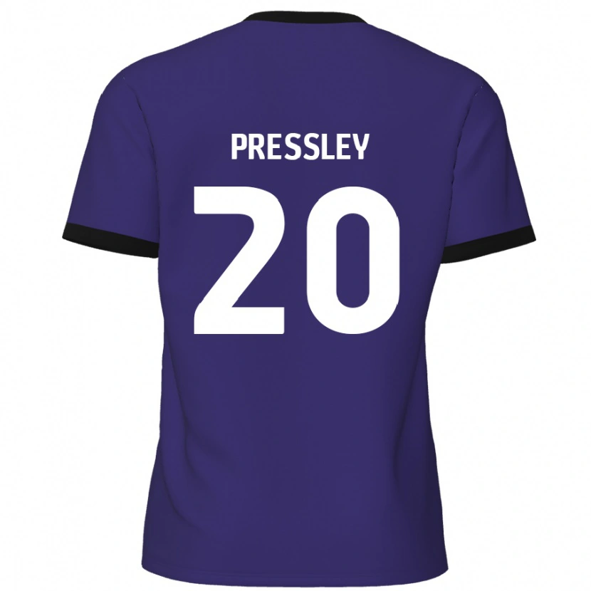 Danxen Bambino Maglia Aaron Pressley #20 Viola Kit Gara Away 2024/25 Maglietta