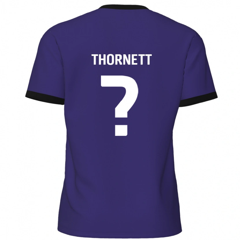 Danxen Bambino Maglia Alfie Thornett #0 Viola Kit Gara Away 2024/25 Maglietta