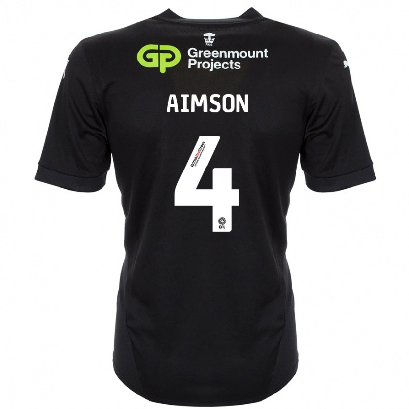 Danxen Bambino Maglia Will Aimson #4 Nero Kit Gara Away 2024/25 Maglietta
