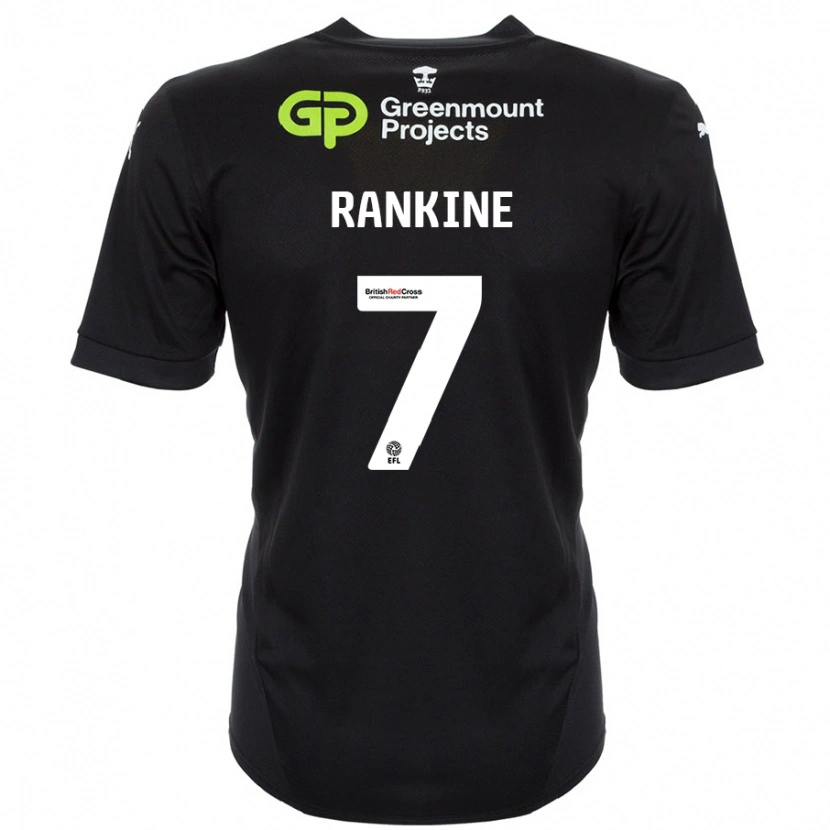 Danxen Bambino Maglia Dion Rankine #7 Nero Kit Gara Away 2024/25 Maglietta