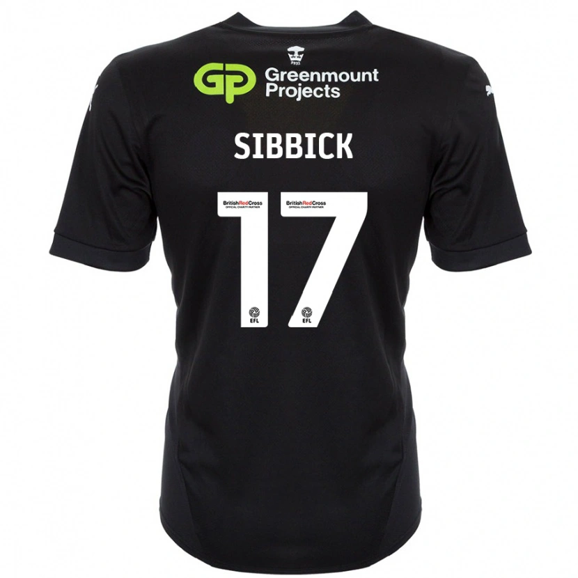 Danxen Bambino Maglia Toby Sibbick #17 Nero Kit Gara Away 2024/25 Maglietta