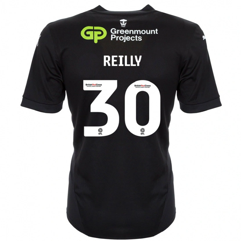 Danxen Bambino Maglia Jack Reilly #30 Nero Kit Gara Away 2024/25 Maglietta
