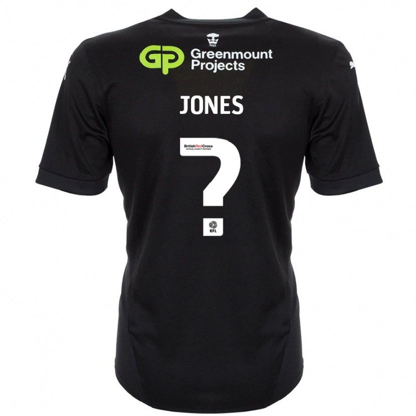 Danxen Bambino Maglia Callum Jones #0 Nero Kit Gara Away 2024/25 Maglietta