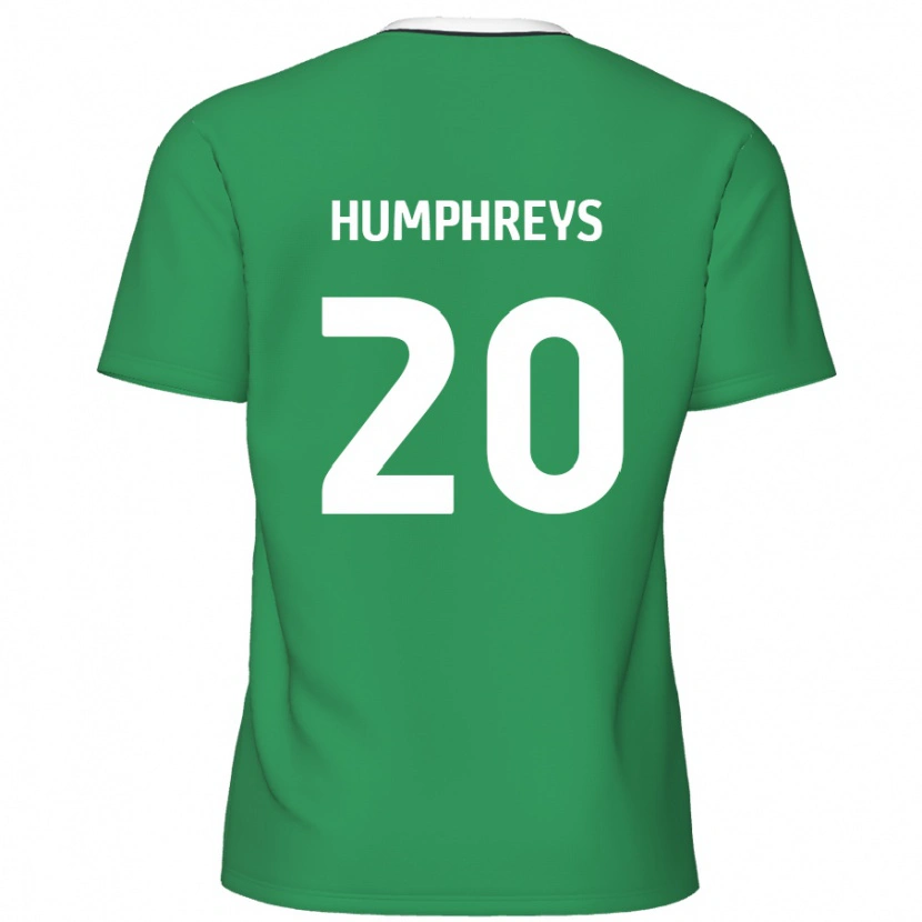 Danxen Bambino Maglia Cameron Humphreys #20 Verde Strisce Bianche Kit Gara Away 2024/25 Maglietta