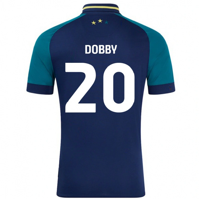 Danxen Bambino Maglia Sarah Dobby #20 Blu Navy Verde Scuro Kit Gara Away 2024/25 Maglietta