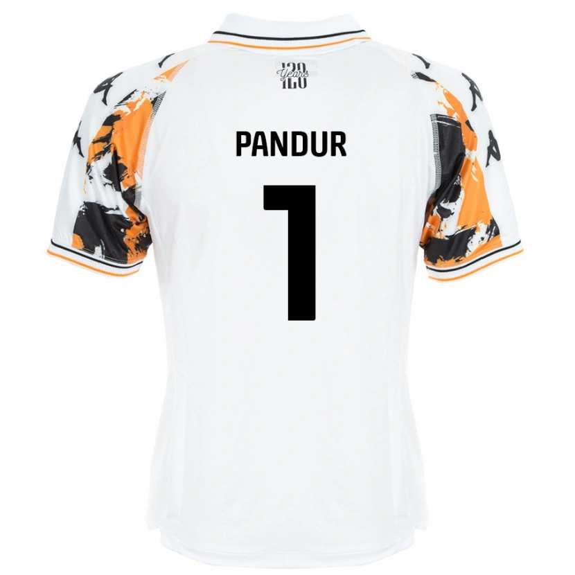 Danxen Bambino Maglia Ivor Pandur #1 Bianco Kit Gara Away 2024/25 Maglietta
