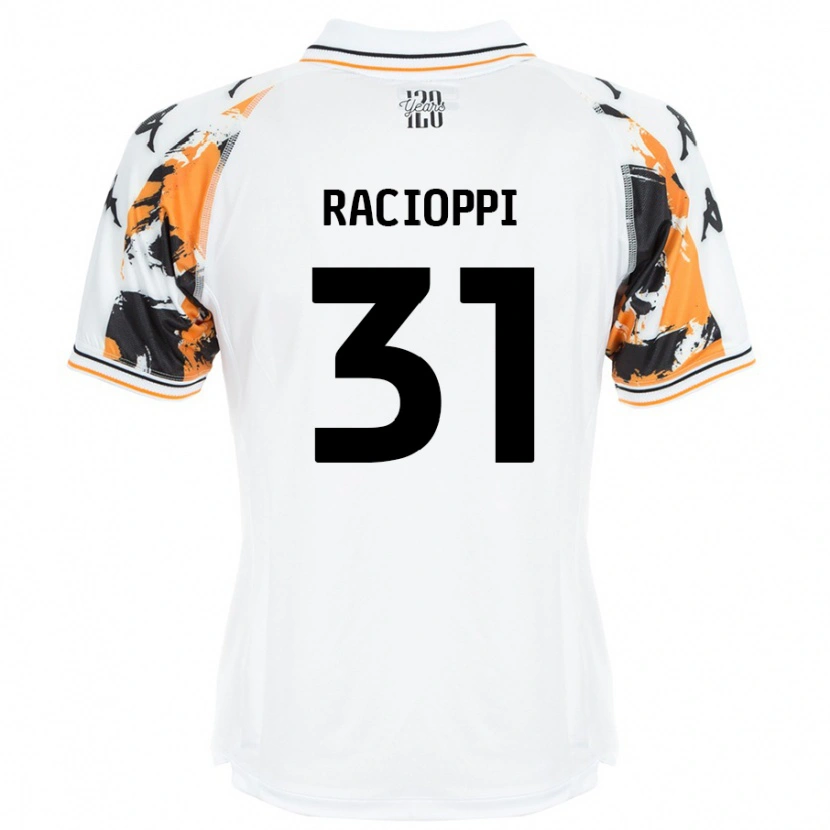 Danxen Bambino Maglia Anthony Racioppi #31 Bianco Kit Gara Away 2024/25 Maglietta