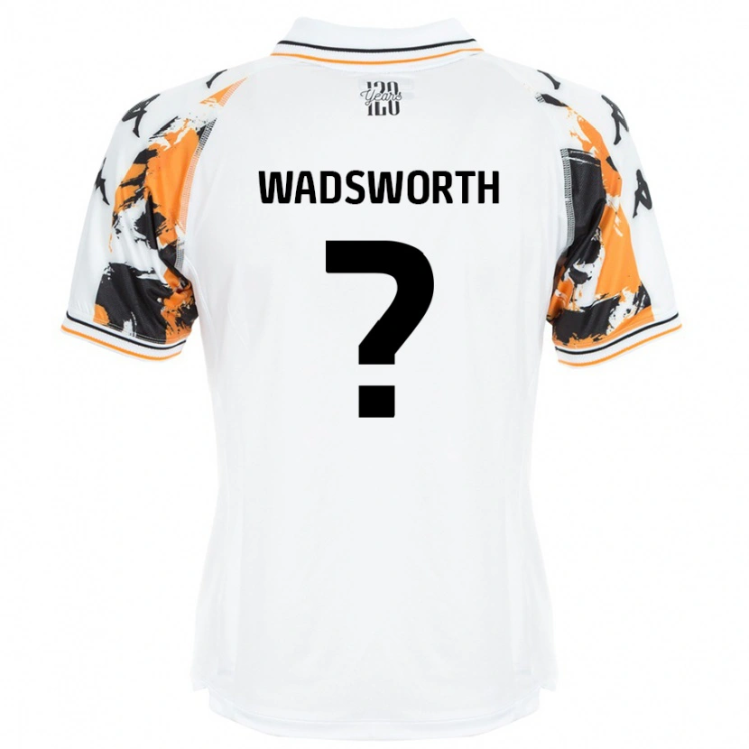 Danxen Bambino Maglia Noah Wadsworth #0 Bianco Kit Gara Away 2024/25 Maglietta